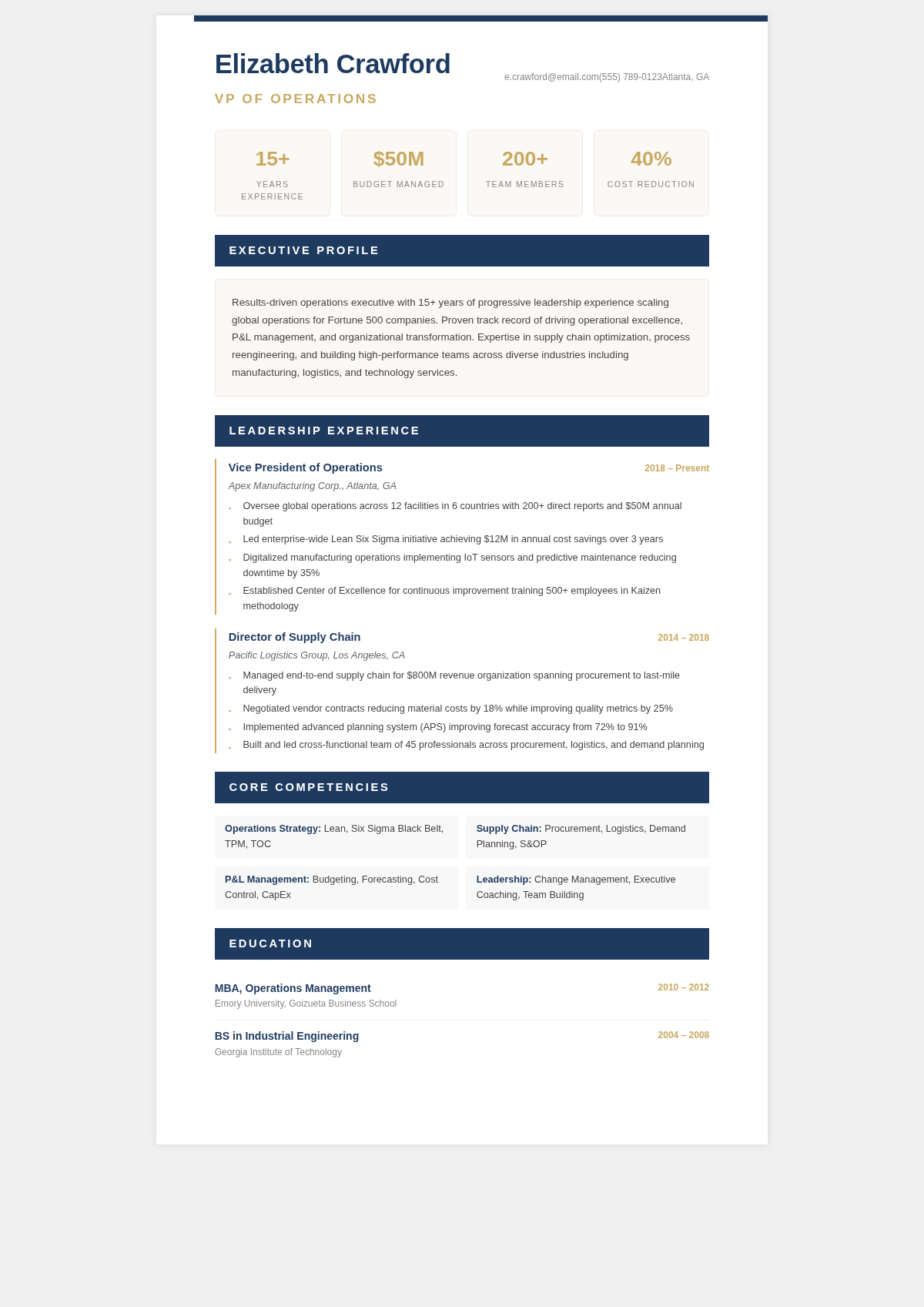 Executive summary simple resume